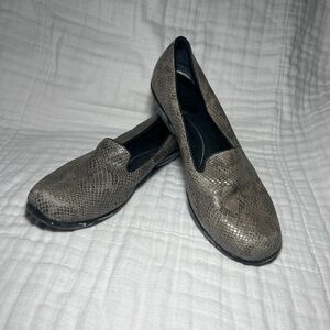 Dansko Snakeskin Patterned Loafers